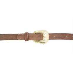 Brown Handmade Western Belt With Gold Buckle 11 Brown Handmade Western Belt With Gold Buckle -Belt Shop brown handmade western belt with gold buckle 3