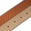 Brown High Quality Leather Belt Strap Check Emboss -Belt Shop brown high quality leather belt strap check emboss 3