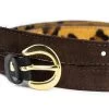 Brown Suede Belt With Brass Buckle -Belt Shop brown suede belt with brass buckle 2