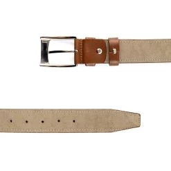 Brown Suede Leather Belt With Buckle -Belt Shop brown suede leather belt with buckle 351050 2