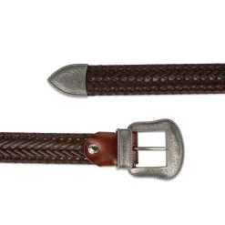 Brown Western Braided Belt For Men | Silver Buckle 8 Brown Western Braided Belt For Men | Silver Buckle -Belt Shop brown western braided belt for men silver buckle 28 44 usd75 3
