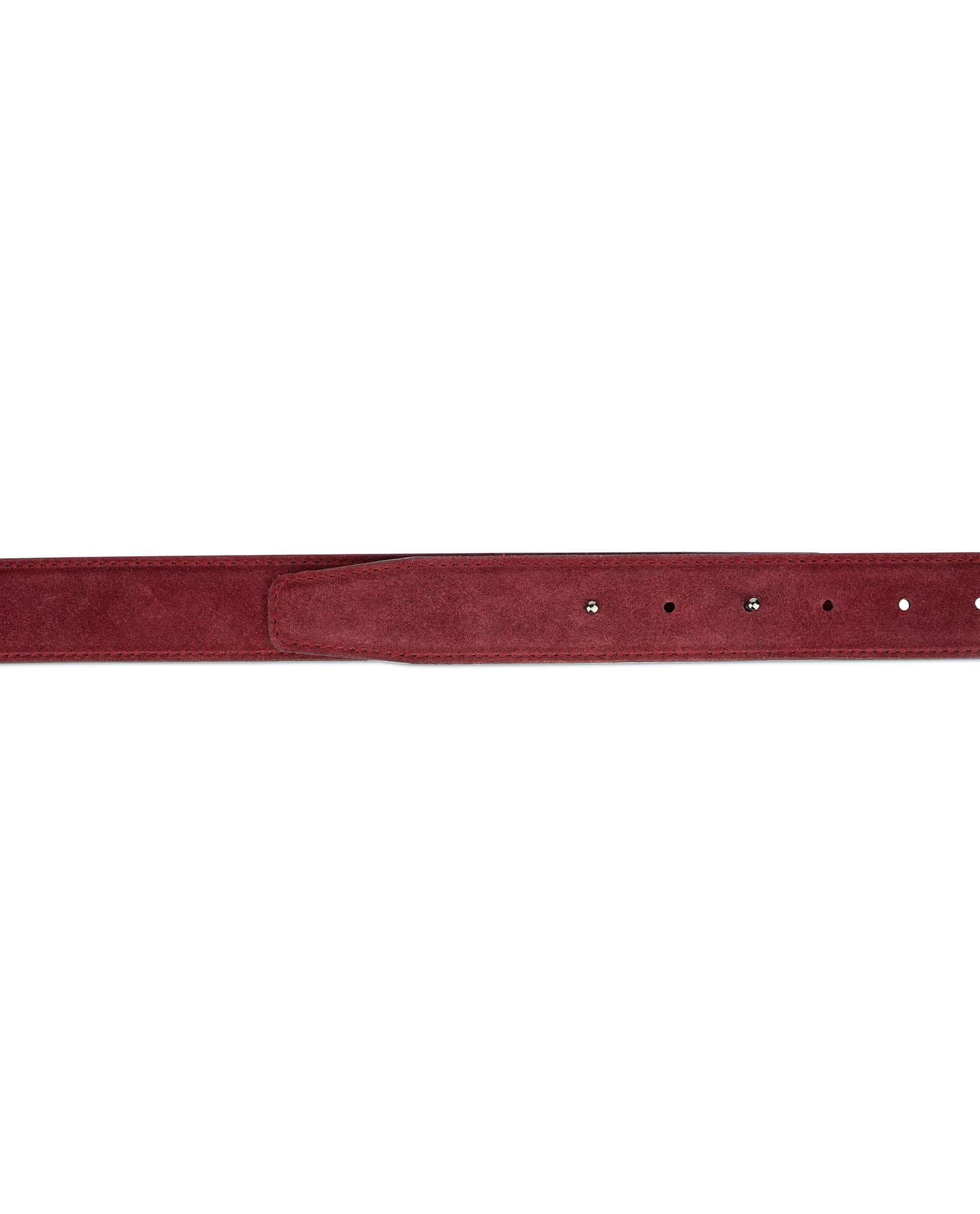Burgundy Suede Belt Without Buckle 4 Burgundy Suede Belt Without Buckle - Image 2