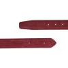 Burgundy Suede Belt Without Buckle
