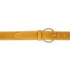Camel Suede Belt With Round Gold Buckle -Belt Shop camel suede belt with round gold buckle 75usd 2