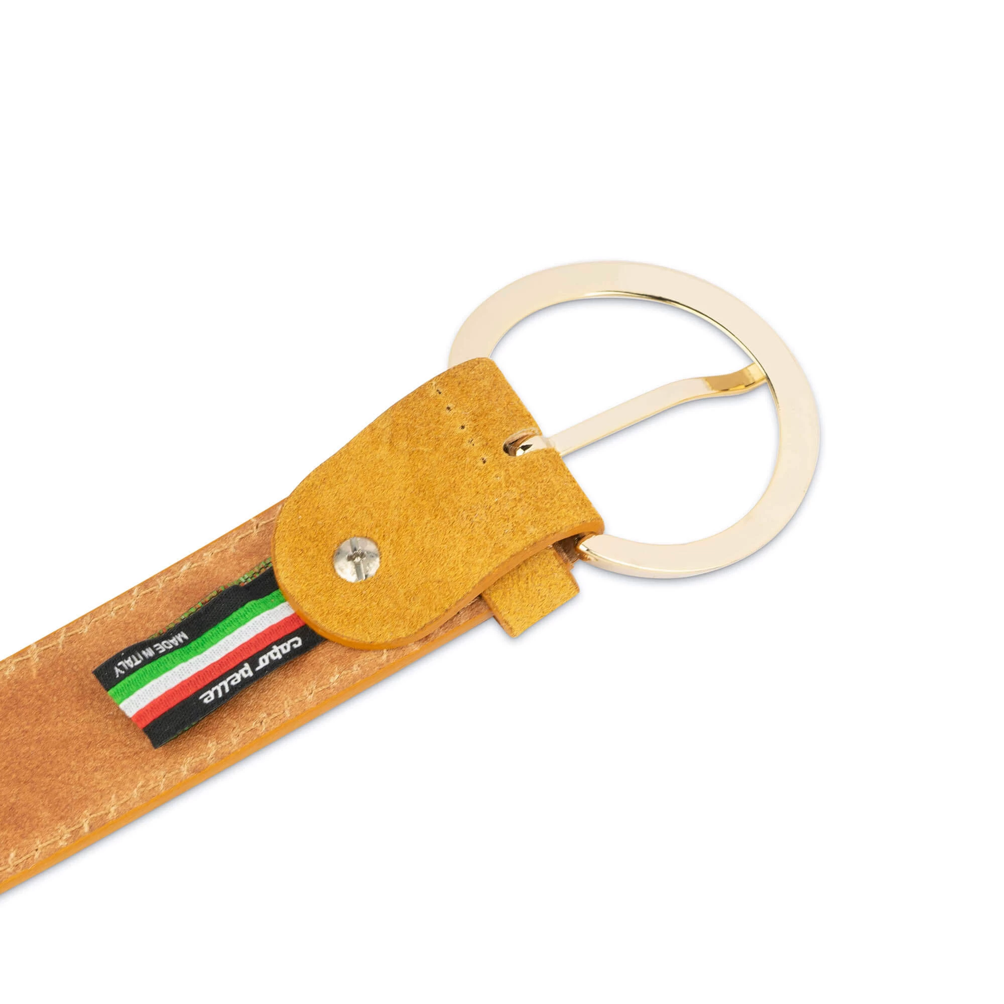 Camel Suede Belt With Round Gold Buckle 5 Camel Suede Belt With Round Gold Buckle - Image 3