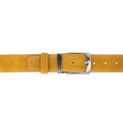 Camel Suede Mens Belts For Jeans 4.0 Cm