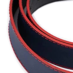 Casual Men’s Belt For Jeans – Blue With Red Stitching -Belt Shop casual men s belt for jeans blue with red stitching 7