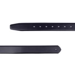 Classic Black Leather Belt Strap For Designer Buckles 1-3-8 Inch