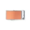 Click Belt Buckle Silver With Light Brown Front