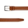 Cognac Color Belt For Men – Woven Emboss Calfskin