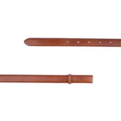 Cognac Leather Belt Strap For Buckles Womens 2.0 Cm