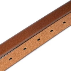 Cognac Leather Belt Strap For Buckles Womens 2.0 Cm -Belt Shop cognac leather belt strap for buckles womens 2.0 cm 4