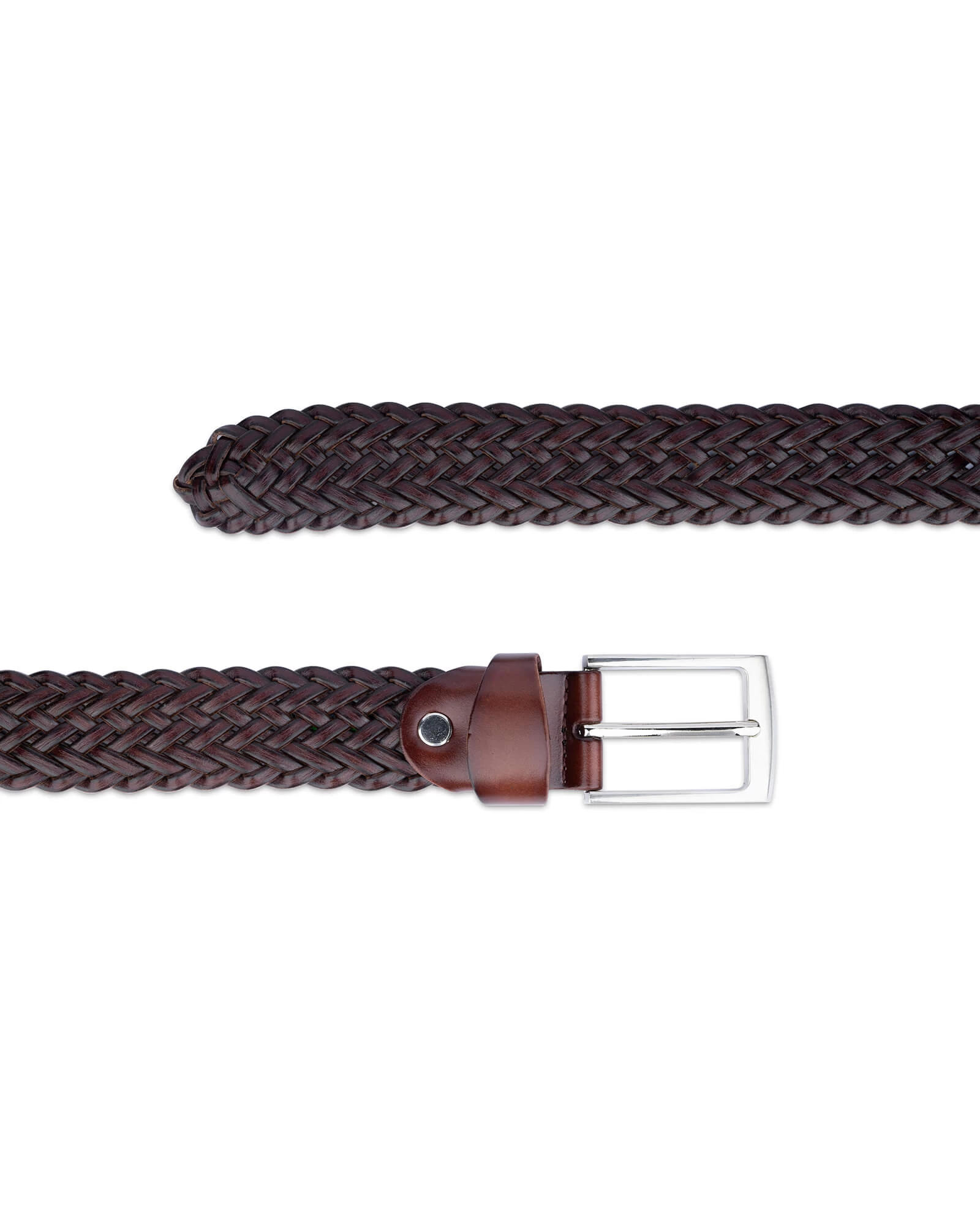Cognac Men’s Woven Belt 4 Cognac Men’s Woven Belt - Image 2