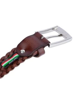 Cognac Men’s Woven Belt 8 Cognac Men’s Woven Belt -Belt Shop cognac mens woven belt 35usd 4