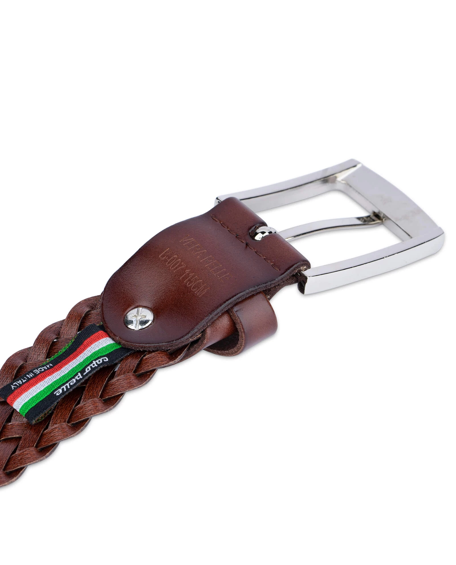 Cognac Men’s Woven Belt 5 Cognac Men’s Woven Belt - Image 3