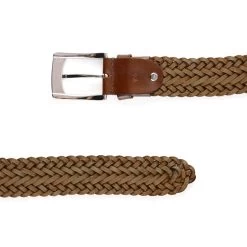 Comfortable Belt For Men – Woven Coffee Brown -Belt Shop comfortable belt for men woven coffee brown 351029 3
