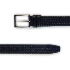 Cool Mens Navy Blue Leather Belt