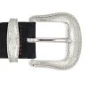 Cowboy Belts With Buckle – Suede Black With Red Stitch -Belt Shop cowboy belts with buckle suede black with red stitch copy