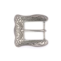 Cowgirl Buckle For Leather Belt – Square Silver 1 1/8 Inch