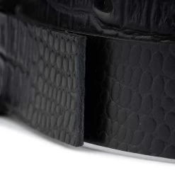 Crocodile Embossed Leather Belt Strap Replacement 30 Mm