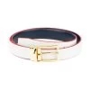 Dark Blue Belt With Gold Buckle | Reversible To Light Gray -Belt Shop dark blue belt with gold buckle reversible to light gray 2