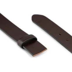 Dark Brown Belt Strap For Buckle – Replacement Thick Leather 4.0 Cm -Belt Shop dark brown belt strap for buckle replacement thick leather 4.0 cm 4