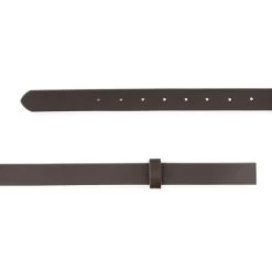 Dark Brown Leather Belt Strap For Buckles – Replacement 1 Inch