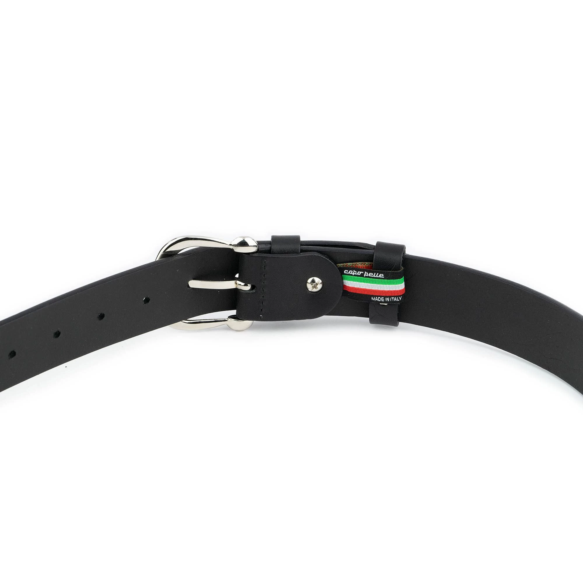 Double Buckle Belt For Women – Thick Leather Black 4 Double Buckle Belt For Women – Thick Leather Black - Image 2