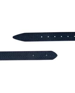 Embossed Blue Suede Belt Without Buckle -Belt Shop embossed blue suede belt without buckle 35usd 28 42 3