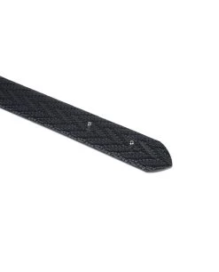 Embossed Navy Blue Mens Belt Without Buckle