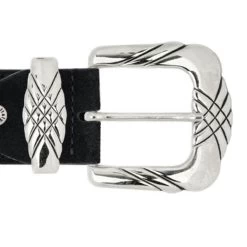 Exclusive Womens Cowboy Belt – Black Suede