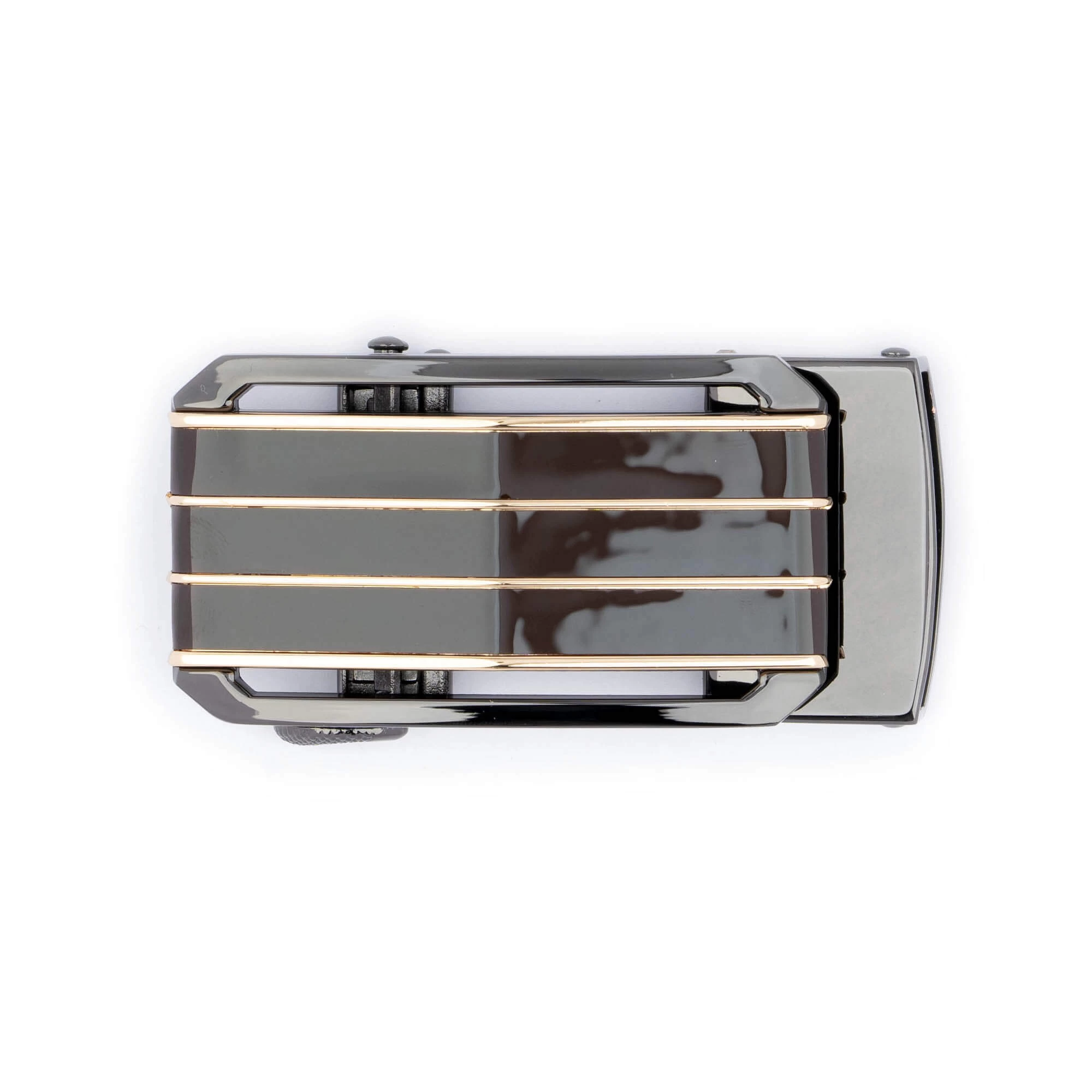 Fashion Automatic Buckle Brown With Gold Lines 5 Fashion Automatic Buckle Brown With Gold Lines - Image 3