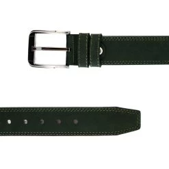Forest Green Suede Belt For Men – Real Leather