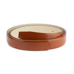 Gray Belt Straps Leather Reversible To Brown