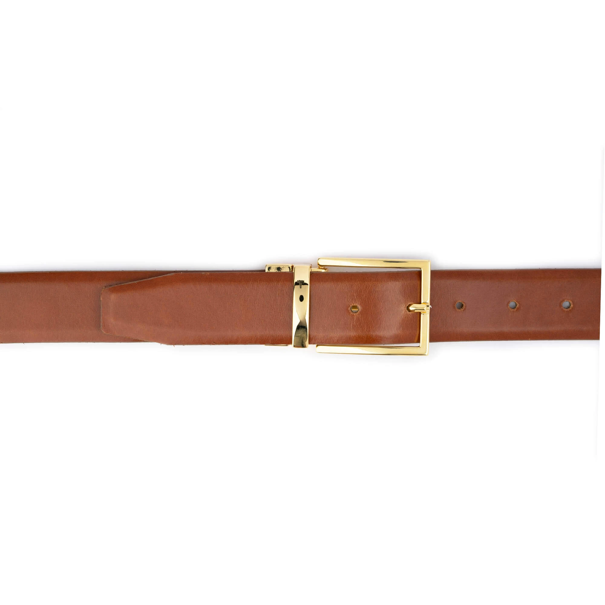 Gray Mens Belt With Gold Buckle 6 Gray Mens Belt With Gold Buckle - Image 4