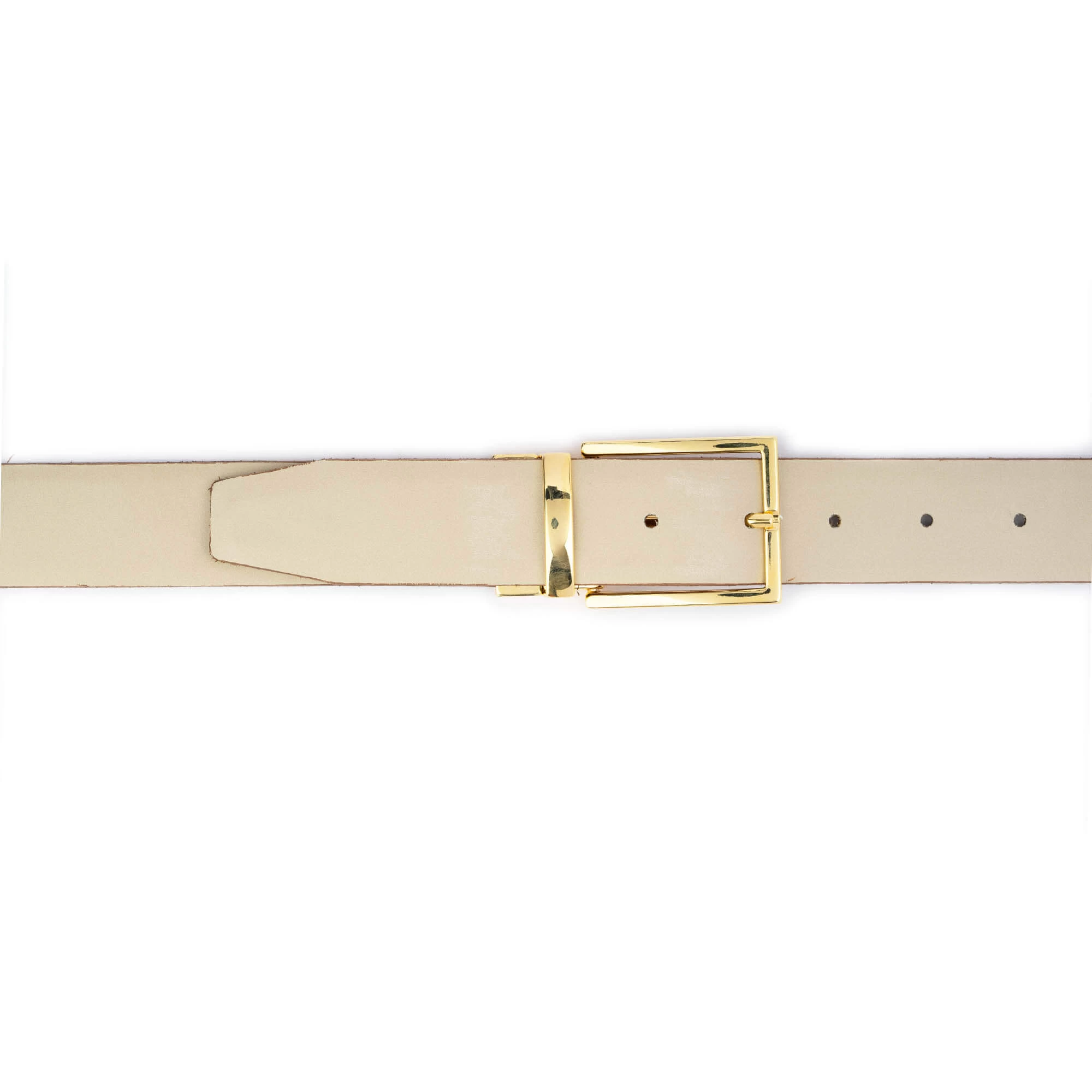 Gray Mens Belt With Gold Buckle 7 Gray Mens Belt With Gold Buckle - Image 5
