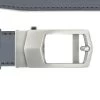 Gray Ratcheting Leather Belt With Grey Buckle 1 Gray Ratcheting Leather Belt With Grey Buckle -Belt Shop gray ratcheting leather belt with grey buckle copy