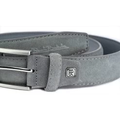 Gray Suede Belt For Men