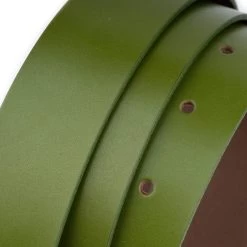 Green Khaki Womens Leather Belt For Dresses 1 1/2 Inch Wide -Belt Shop green khaki womens leather belt for dresses 1 1 2 inch wide 5