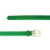 Green Suede Leather Belt With Gold Buckle -Belt Shop green suede leather belt with gold buckle 2