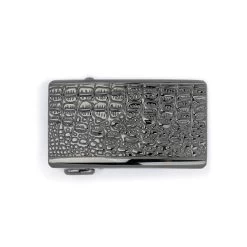 Gunmetal Ratcheting Belt Buckle – Croco Emboss 9 Gunmetal Ratcheting Belt Buckle – Croco Emboss -Belt Shop gunmetal ratcheting belt buckle croco emboss 3