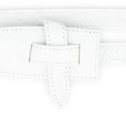 High Waist Tie Womens White Belt | Real Leather -Belt Shop high waist tie womens white belt real leather 4