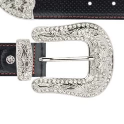 Ladies Rhinestone Western Belts With Crystal Buckle