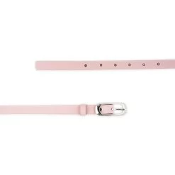 Ladies Skinny Pink Leather Belt For Dress 1.5 Cm -Belt Shop ladies skinny pink leather belt for dress 1.5 cm 3