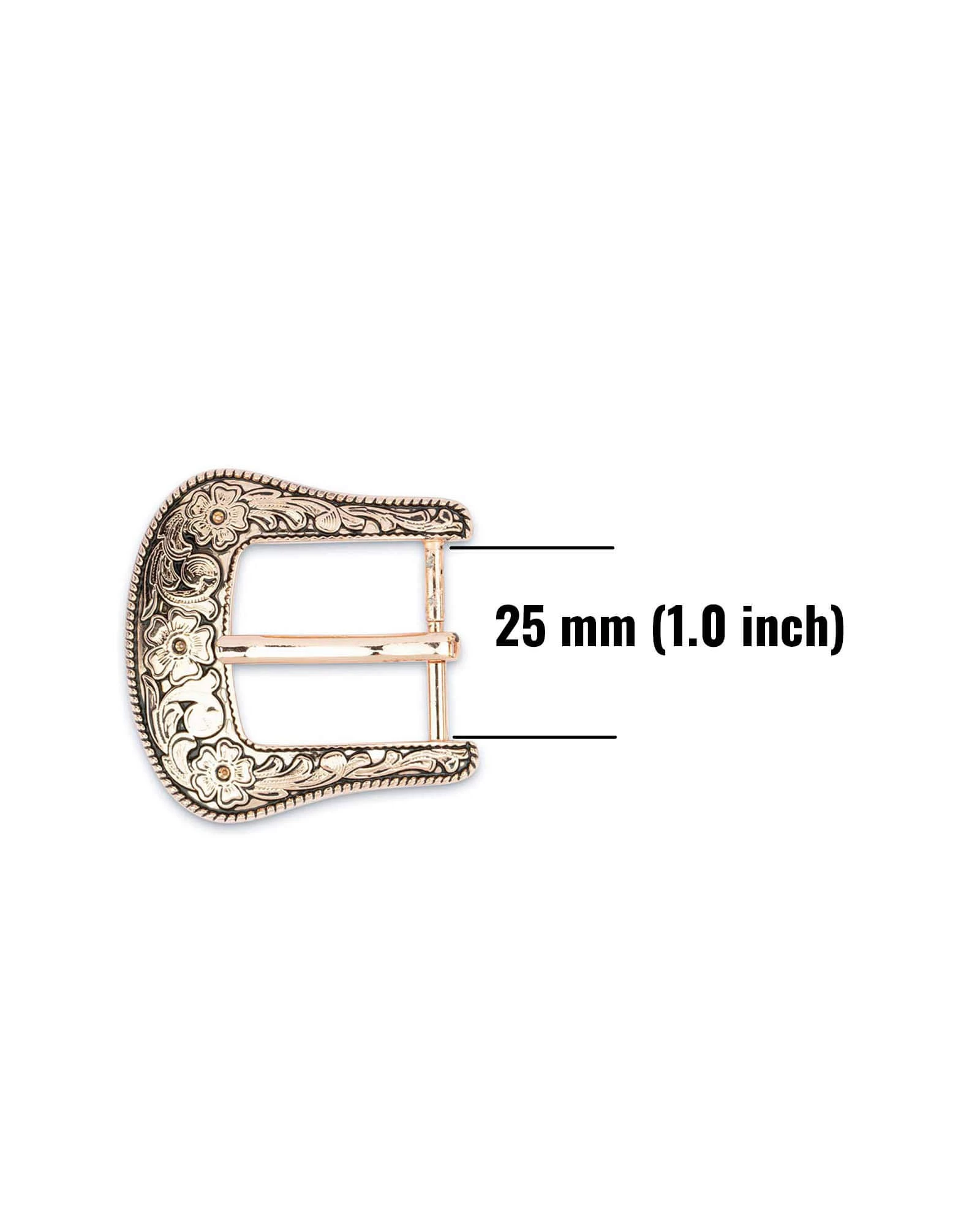 Ladies Western Belt Buckle | Rose Gold 25mm 6 Ladies Western Belt Buckle | Rose Gold 25mm - Image 4