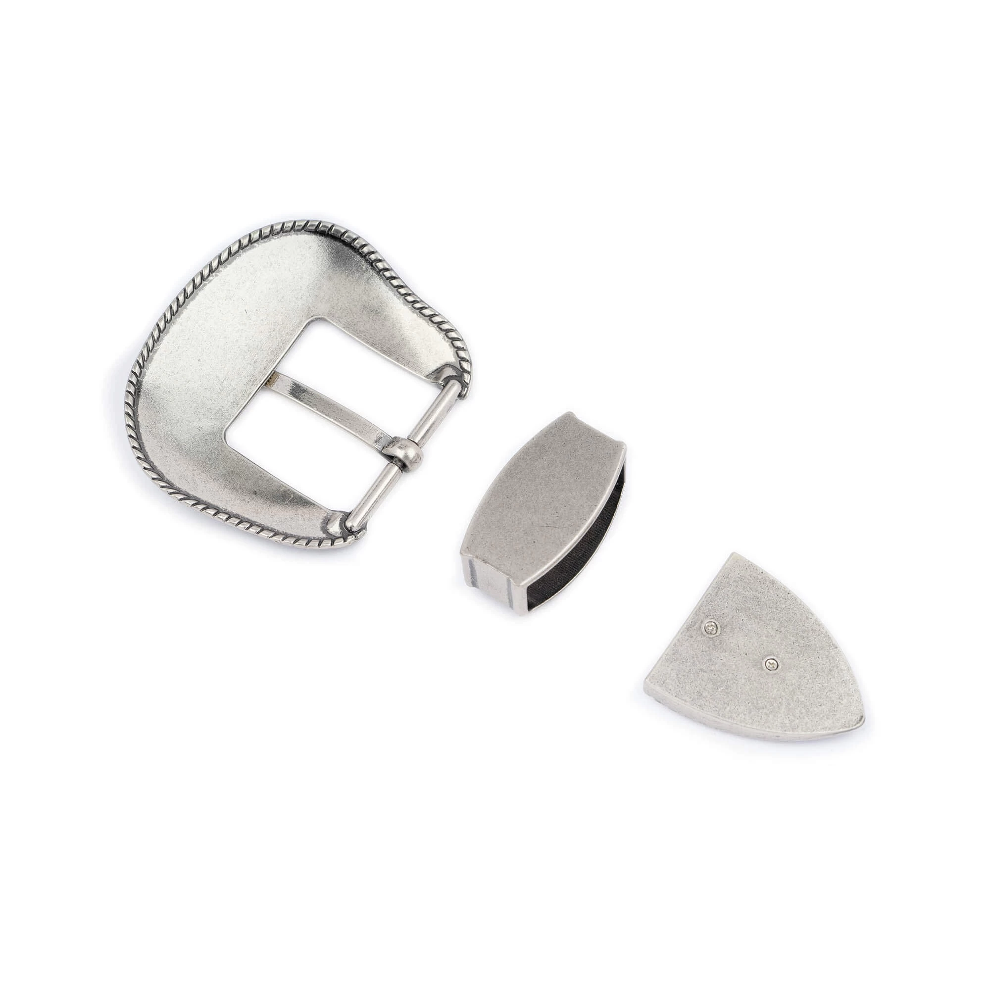 Large Womens Western Belt Buckle Silver Floral 7 Large Womens Western Belt Buckle Silver Floral - Image 5