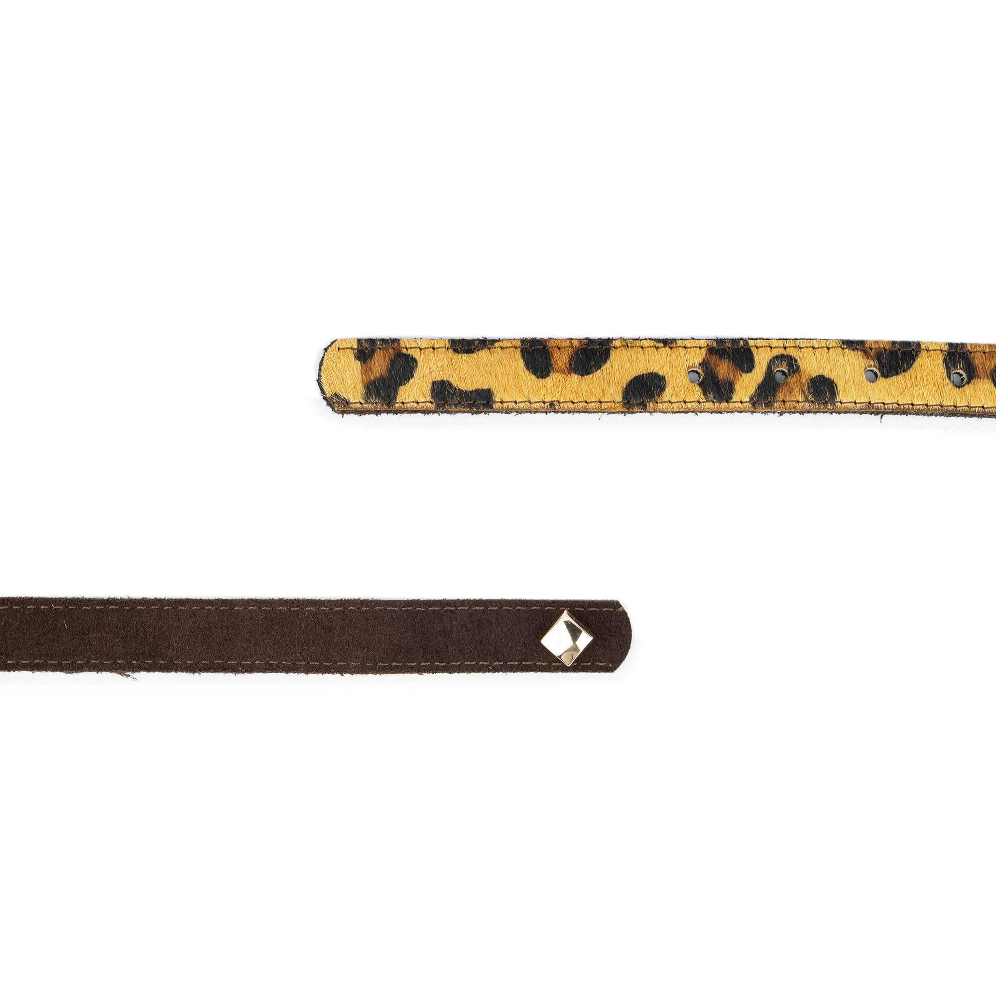 Leopard Calf Hair Belt Womens Reversible 4 Leopard Calf Hair Belt Womens Reversible - Image 2