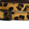 Leopard Print Belt With Black Center Bar Buckle 1 Leopard Print Belt With Black Center Bar Buckle -Belt Shop leopard print belt with black center bar buckle 2