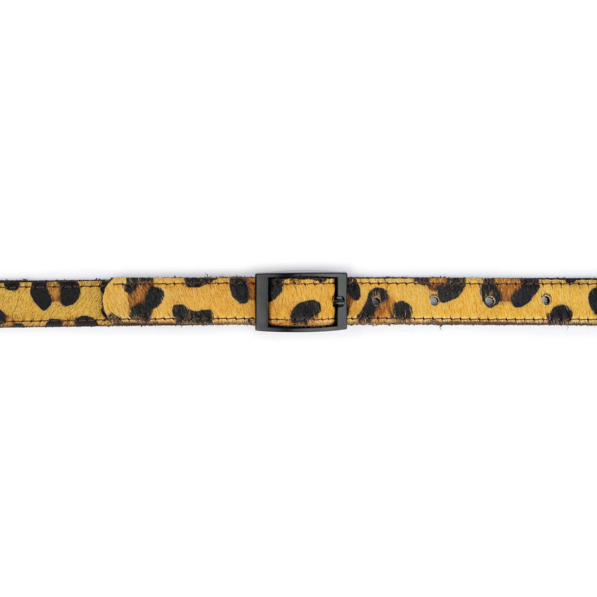Leopard Print Belt With Black Center Bar Buckle 5 Leopard Print Belt With Black Center Bar Buckle - Image 3