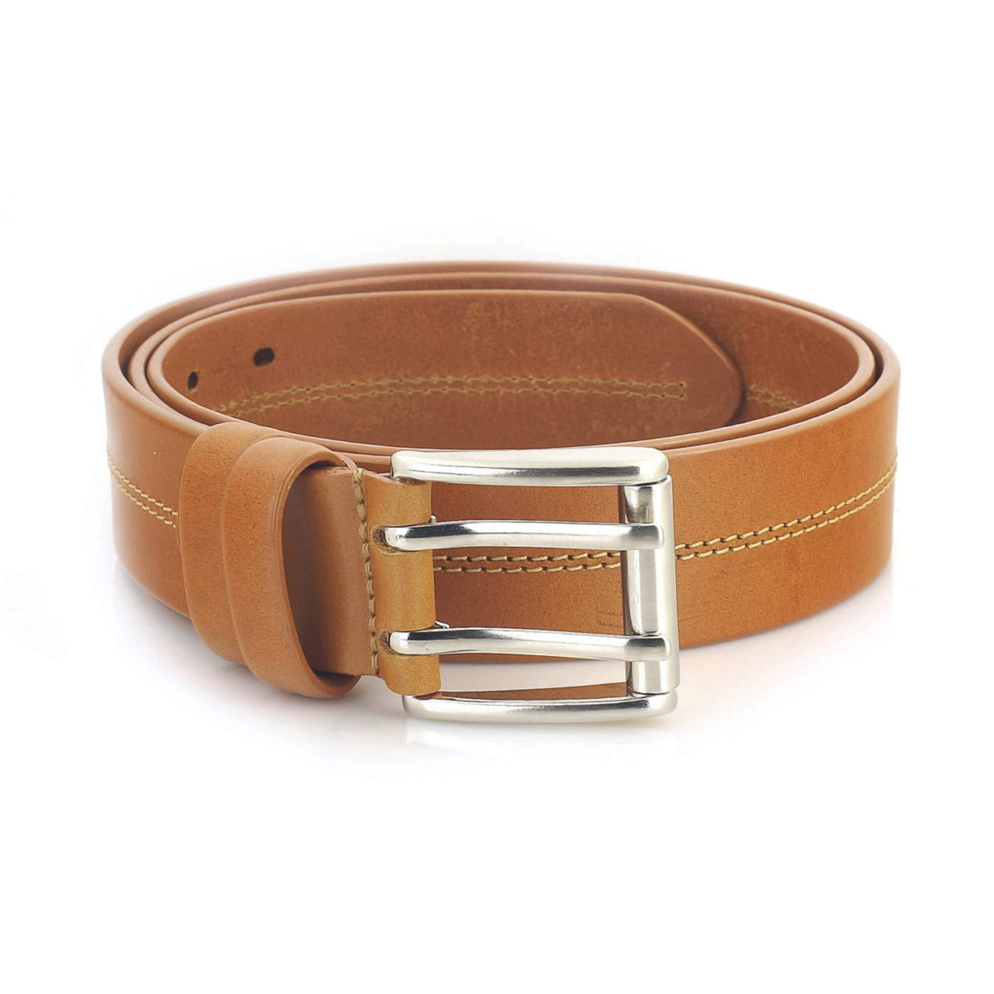 Light Brown Two Hole Belt For Jeans – Double Prong Heavy Duty 5 Light Brown Two Hole Belt For Jeans – Double Prong Heavy Duty - Image 3